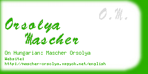 orsolya mascher business card